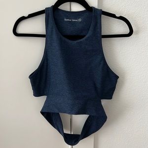 OV slash back crop top